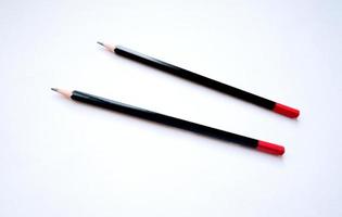 Two sharp lead pencils, office stationery photo