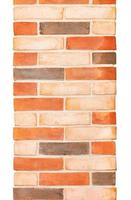 The texture of the brick column is lined with old bricks. photo