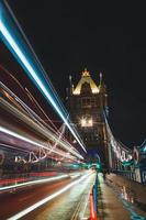 Tower Bridge at night, London photo