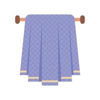 lilac towel bathroom hanging vector