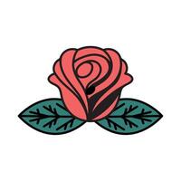 rose flower tattoo vector