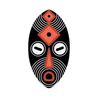 máscara negra de la cultura africana vector