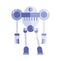 fuerte robot morado vector