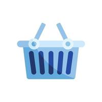 blue shopping basket vector