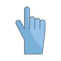 blue hand indexing vector