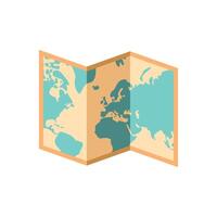 travel paper map vector