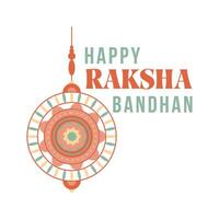 happy raksha bandhan lettering vector