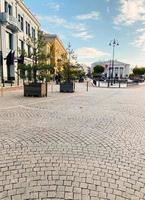 street view of the city of Vilnius photo