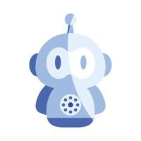 little blue robot vector