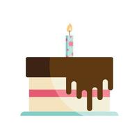 sweet cake birthday vector
