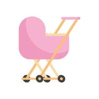carrito de bebé rosa vector