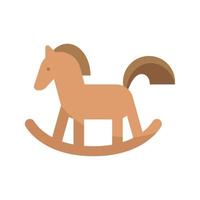 wooden horse baby toy vector