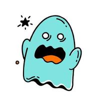 fantasma halloween concepto doodle estilo vector diseño ilustración aislado sobre fondo blanco