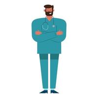 doctor with stethoscope vector