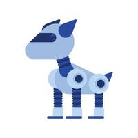 blue dog robot mascot vector