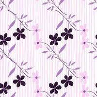 patrón sin costuras de flor de garabato vintage. papel tapiz floral abstracto retro. fondo interminable de plantas dibujadas a mano. vector