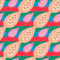 seamless pattern with papayas. Papaya ornament background. Fruits backdrop. vector