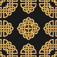 abstract ornament pattern with celtic knot style vector