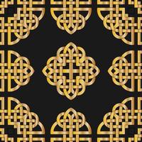 abstract ornament pattern with celtic knot style vector