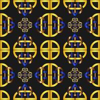abstract ornament pattern with celtic knot style vector