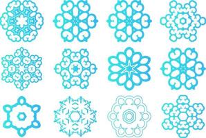 simple mandala ornament with gradient colour vector