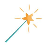 magic wand with star vector