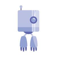 robot morado cuadrado vector