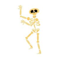 skeleton dancing icon vector