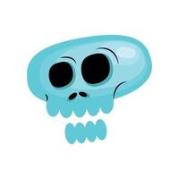 icono de calavera plana vector