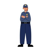 policeman character profession vector
