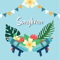 songkran festival celebration vector