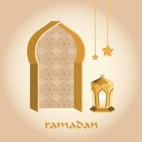 ramadan kareem lettering celebration vector