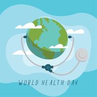 World Health Day lettering vector