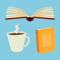 three book day icons vector