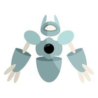 big gray robot vector