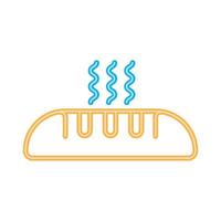 bread neon light style vector