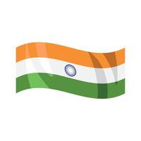 indian flag waving vector