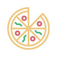 pizza neon light style vector