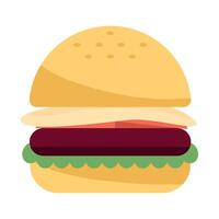 hamburger fast food vector