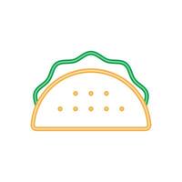 taco neon light style vector
