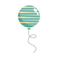 green balloon helium floating vector