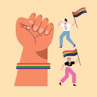 two lgbtq community vector