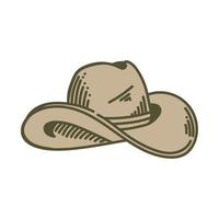 cowboy hat vintage style vector