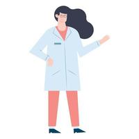 female doctor saludating vector