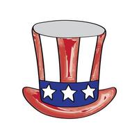 usa flag in tophat vector