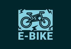 E bike logo and icon design template vector