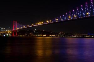 puente del bósforo desde estambul, turquía foto