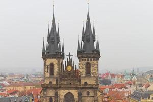 iglesia de nuestra señora antes de tyn, praga, república checa foto