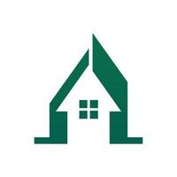 diseño de logotipo de vivienda inmobiliaria vector