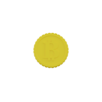 3D isoliertes Bitcoin-Symbol png